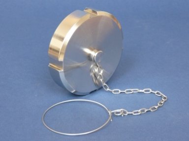 Гайка глухая с цепочкой и уплотнением DN100  AISI 304/304L